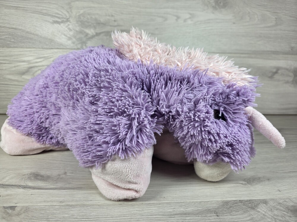 Pillow Pets Unicorn Plush Pillow Light Purple and Pink SU25